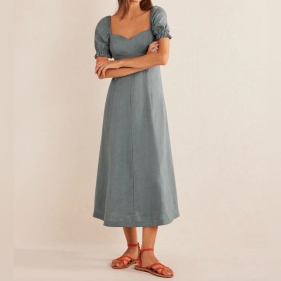 Boden Dresses & Skirts - BODEN Panelled Sweetheart Linen Midi Dress